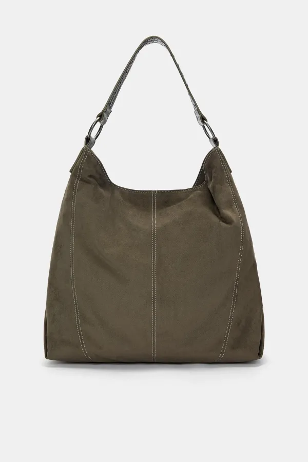Studded Shopper Bag - Khaki