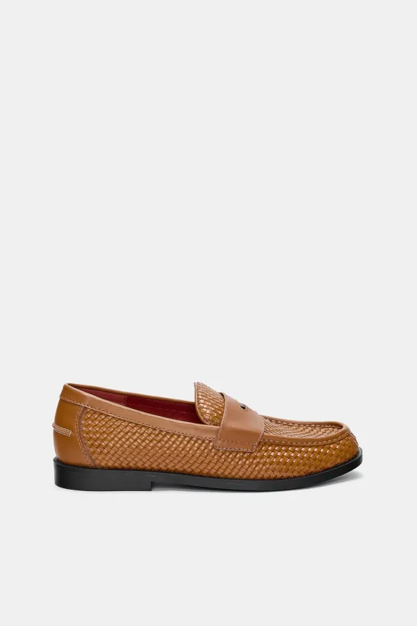 Stwd Braided Loafers - Brown