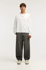 Stwd Laser Print Skater Jeans - Dark grey