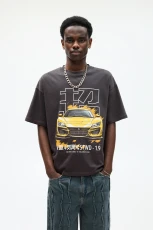 Stwd Yellow Car T hirt - Grey