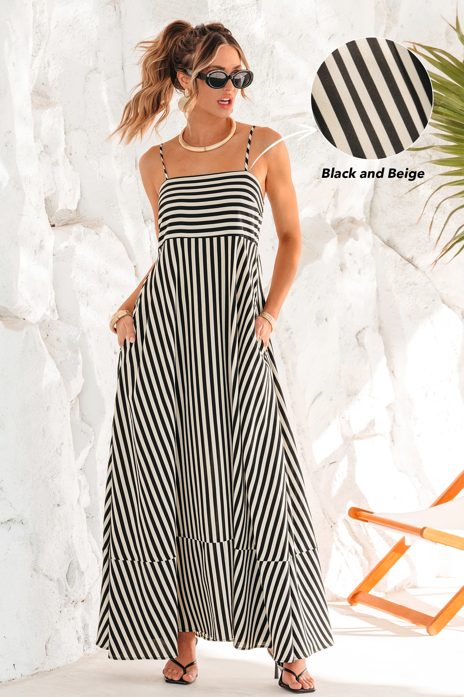 Subtle Lines Striped Maxi Dress ulti