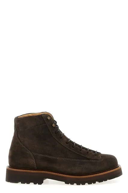 Suede ankle boots - Brown