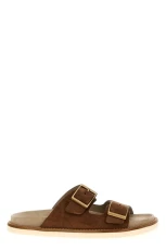 Suede sandals Brown Size