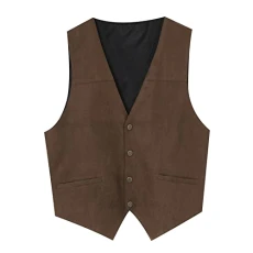 Suede Vest Mens, Mens Leather Waistcoat Vintage V-Neck Solid Color Waistcoat Suede Leather Gilet Smart Casual Cowboy Waistcoat Sleeveless Jacket Men'S Suede Leather Vests Slim Fit Wedding Waistcoats Suede Vest Mens, Mens Leather Waistcoat Vintage V-Neck Solid Color Waistcoat Suede Leather Gilet Smart Casual Cowboy Waistcoat Sleeveless Jacket Men'S Suede Leather Vests Slim Fit Wedding Waistcoats