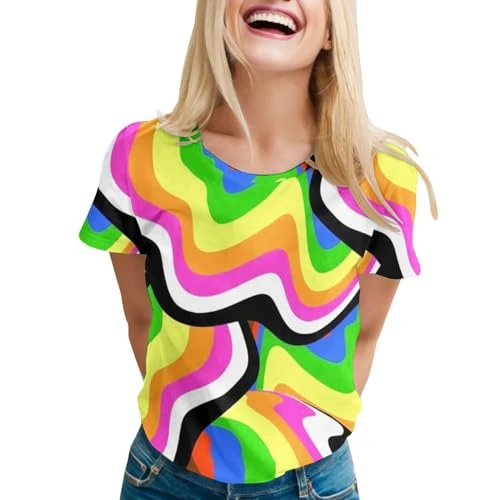 Summer Blouses for Women Womens Cold Shoulder Blouse Tops Ladies Short Sleeve Loose Zip V Neck T Shirts Casual Print Tunic Hollow Out Shoulder Tee Shirt Pretty Tops for Women UK T-Shirts Green