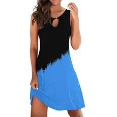 Summer Dress Women's Knee-Length Elegant Boho Flower Dress Beach Dresses Midi Short Summer Tunic Dresses Lightweight Knee-Length Blouse Dress Fashion Casual Dresses Tunic Dress Tiered Dress,