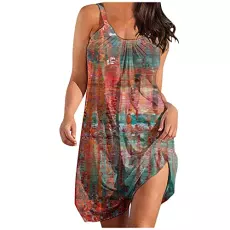 Summer Dresses for Women UK Spring Dresses Women's Deep V Neck High Low Tulle Ball Gowns Casual Short Sleeve Strappy Swing a Line Dresses Floral Minidress Tunic Sundresses,Wine,3XL