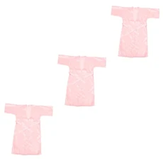 Summer Formal Dresses 3pcs Bathrobe Pajamas Nightshirts for Women Towel Robe for Women Polyester (polyester Tracksuit Bride Half Sleeve Pink Women Dressy Dresses