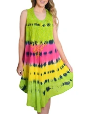 ® Summer Umbrella Dress Womens UK Elegant Embroidery & Tie Die Print Sleeveless Party Flowy Swing Lagenlook Beach Cover Ups Ladies Round Neck Casual Midi Lightweight Sundress ® Summer Umbrella Dress Womens UK Elegant Embroidery & Tie Die Print Sleeveless Party Flowy Swing Lagenlook Beach Cover Ups Ladies Round Neck Casual Midi Lightweight Sundress
