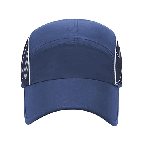 Sun Block Hat Unisex Vent Design Adjustable Size Baseball Fishing Classic Curved Brim Stylish Vintage Caps Navy Blue