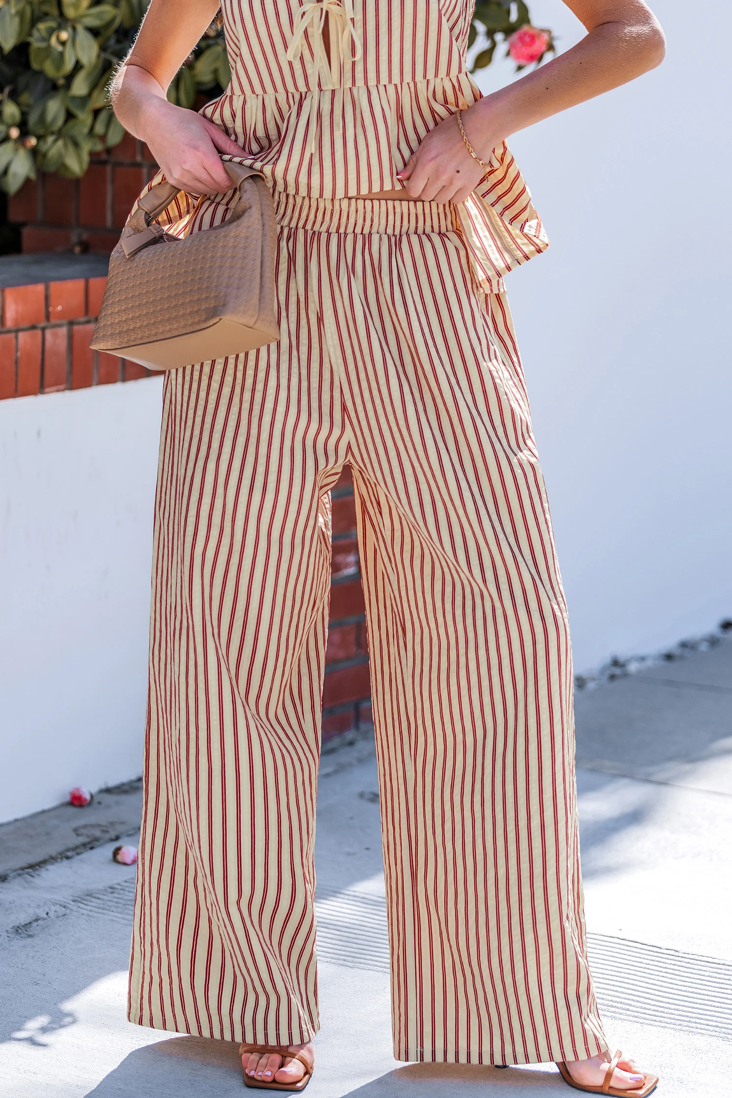 Sun Chasing Striped Pants - Beige