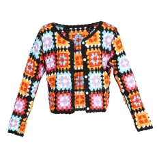 Sun Protection Cardigan Crochet Cardigan Knitting Cardigan Open Front Cardigan Over Dress Cover up Crochet Button down Cardigans Long Sleeve Cardigan Shrugs for Women Acrylic