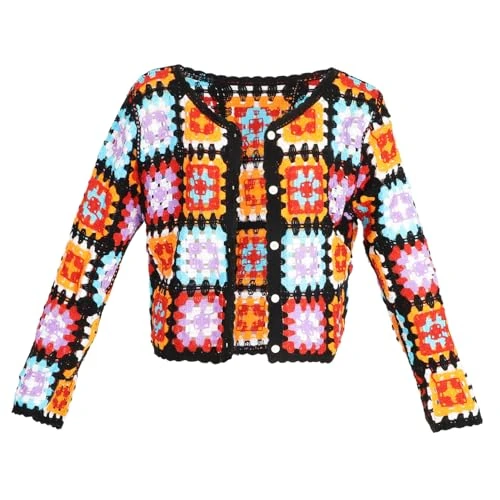 Sun Protection Cardigan Crochet Cardigan Lightweight Summer Cardigan Crochet Button down Cardigans Long Sleeve Cropped Cardigan Open Front Cardigan Knitting Cardigan Acrylic
