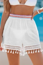 Sunny Pop White Cover-Up Shorts