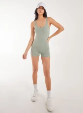 Super Soft Active Cross Back Unitard  - L  - Sage