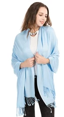 Super Soft Pashmina Shawl Scarf Wrap (Baby Blue)