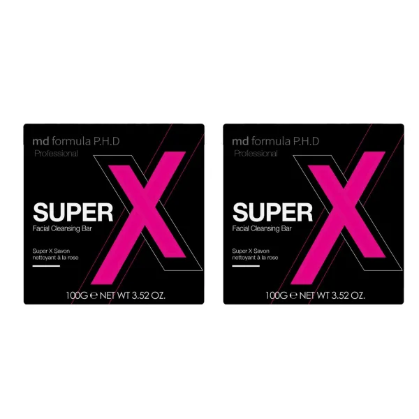 Super X Facial Cleansing Bar 100g x Duo Pack - White