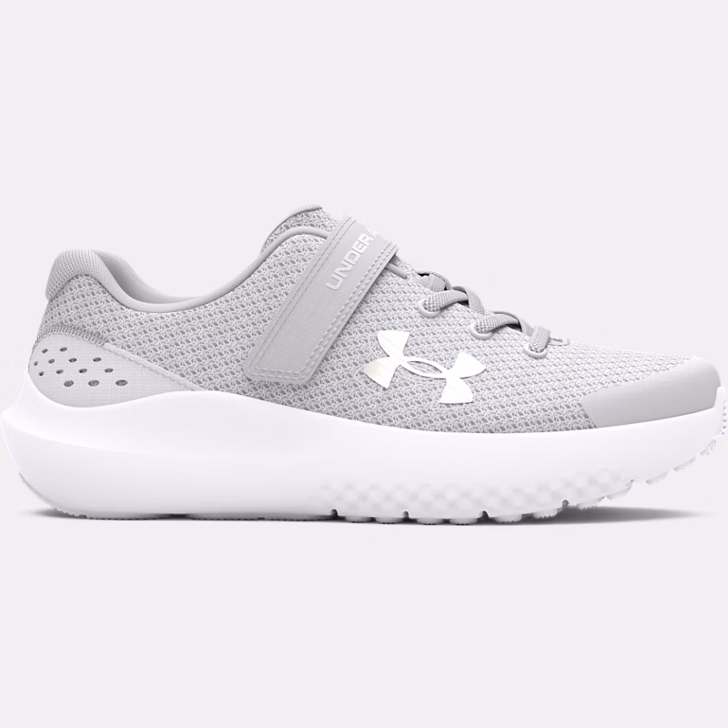 Surge AC Running Girls Pre-School Shoes Halo Gray / White / Iridescent - Gray