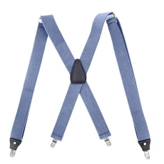 Suspenders for Men Button End Heavy Duty Mens Suspenders X-Back 3.5cm Wide Adjustable Solid Straight