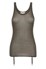 Suspenders tank top Brown Size