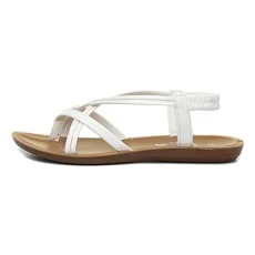 Suzzie Womens White Flat Slip On Sandal - Size 6 UK - White Suzzie Womens White Flat Slip On Sandal - Size 6 UK - White