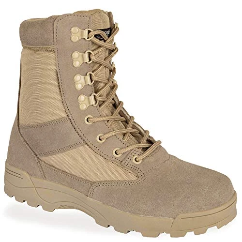 SWAT Security Tactical Boots Boot Zipper, Camel without zip., 7 UK