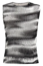 Sway Pleats top White/Black Size