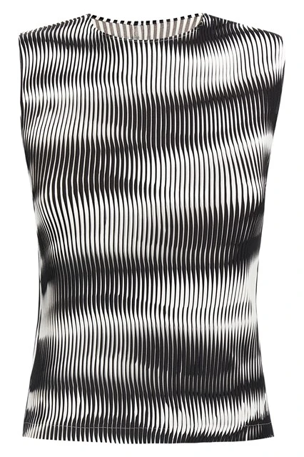 Sway Pleats top White/Black Size