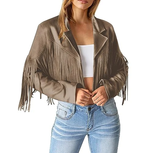 Sweater Womens Parka Buy Trench Coat Christening Gifts for Girls Crew Ladies Fashion Solid Color Fringe Faux Suede Leather Jacket Fashion Fringe Motorcycle Cropped Jacket Promotion Sale Clearance