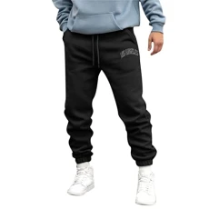 Sweatpants Men Cotton Womens Fleece Lined Joggers Brown Tracksuit Bottoms Boys Trousers Jeans Mens Buffalo Plaid Pants Straight Leg Jeans Men UK Size
