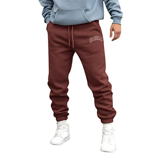 Sweatpants Womens Wide Leg Joggers for Women UK Jogging Suit Men Tall Wide Leg Trousers 36 inch Inseam Dress Pants for Men Big and Tall Men Work Jeans UK Size Red