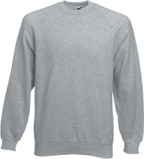 Sweatshirt Raglan Sweat L,Heather Grey