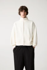 Sweatshirt With Zip-Up Collar