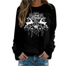 Sweatshirts Ladies Long Womans Christmas Top Black V Neck Jumper Women Gilet Womens Ladies Leather Jacket Happy Hoodie Cold Shoulder Tops for Women UK Women Coats and Jackets Winter