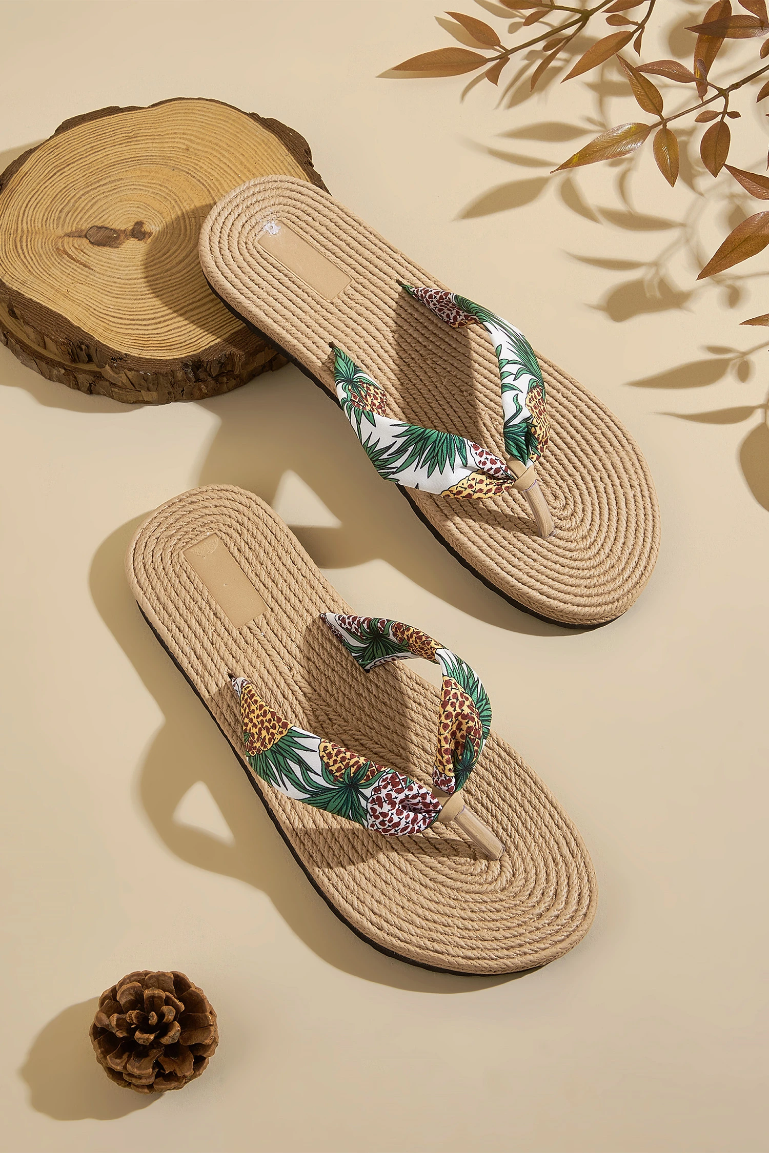 Sweet & Sassy Pineapple Sandals - Green