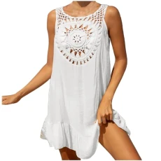 Swim Cover Ups for Women Bikini Swimsuit Ladies Crochet Beach Cover Up Hollow Out Sleeveless Mini Dresses Boho Sun Dress Short Coverup Beachwear Flowy Tank Dresses Swim Cover Ups for Women Bikini Swimsuit Ladies Crochet Beach Cover Up Hollow Out Sleeveless Mini Dresses Boho Sun Dress Short Coverup Beachwear Flowy Tank Dresses