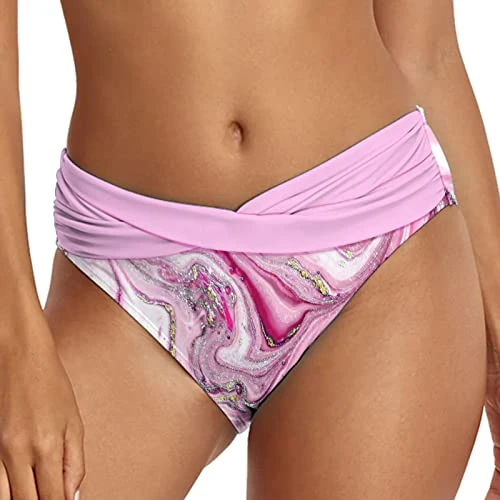Swim Shorts Women Plus Size Floral Print Bikini Bottoms Boyleg Ladies Swimming Costumes Rash Guard Board Short Plus Size Swim Pants Knee Length Swim Shorts New Home Gifts Spring