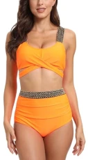 Swimming Costume Women Bikini Sets for Women Two Piece Bikini Top & High Waisted Bikini Bottom Bathing Suits Padded Modest Beachwear Bikini Swimsuit Ladies Orange L Swimming Costume Women Bikini Sets for Women Two Piece Bikini Top & High Waisted Bikini Bottom Bathing Suits Padded Modest Beachwear Bikini Swimsuit Ladies Orange L