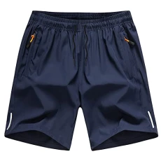 Swimming Shorts Men Casual Jogging Cotton Men's Summer Shorts Shorts Vintage Sports Men's Shorts Short Wear Blue, L Mens Swimming Shorts with Zip Pockets Mens Swim Shorts with Mesh Lining Swim Shorts