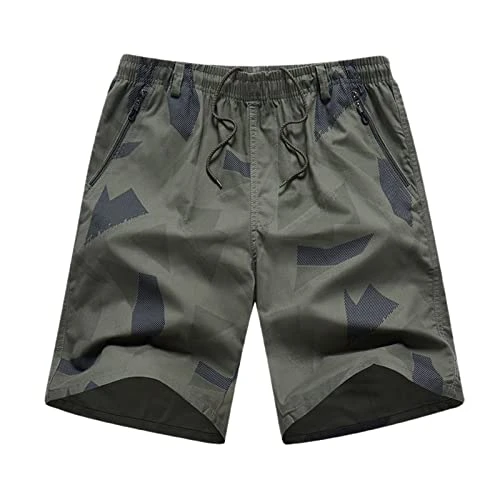 Swimming Shorts Men Male Spring Summer Shorts Striped Pocket Tether Cropped Pants Athletic Functiona