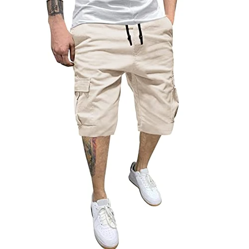 Swimming Shorts Men Male Summer Solid Color Plus Size Casual All Shorts Fashionable Woven Cargo Pant