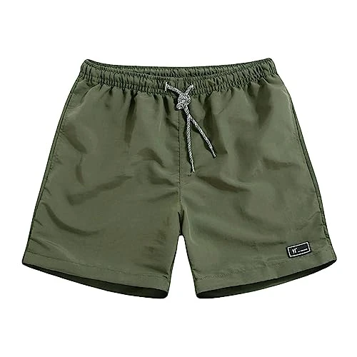 Swimming Shorts Men Plus Pants Casual Thin Trousers Size Short Fast-Drying Sports Summer Beach Men's Men's Pants Swim Compression Shorts Men Army Green, M Mens Swimming Shorts with Zip Pockets