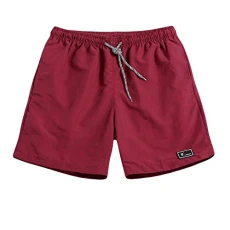 Swimming Shorts Men Size Sports Short Pants Men's Thin Summer Beach Plus Trousers Fast-Drying Casual Men's Pants Mens Surfing Trunks Wine, M Mens Swimming Shorts with Zip Pockets Mens Shorts Cargo