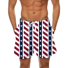 Swimming Shorts Mens Fashion Casual Summer Independence Day 3D Printing Breathable Mesh Printed Beach Shorts Beach Pants Swim Trunks with Belt Loops White, XL Mens Swimming Shorts with Zip Pockets Swimming Shorts Mens Fashion Casual Summer Independence Day 3D Printing Breathable Mesh Printed Beach Shorts Beach Pants Swim Trunks with Belt Loops White, XL Mens Swimming Shorts with Zip Pockets
