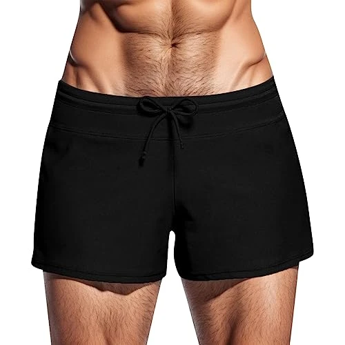 Swimsuit Women's Tummy Control High Beach Trousers Bikini Women Swimming Bottom Waist Briefs Sleeve Pants Swimming Trunks Set Swimsuit Underwire, black, XL