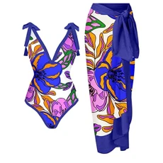 Swimsuits for Women National Style Sexy Swimsuit Bikini with Belt Swimsuit Blouse Set One Piece Swimwear Beachwear Monokini Women's One Piece Swimwear Beachwear, darkblue, L Swimsuits for Women National Style Sexy Swimsuit Bikini with Belt Swimsuit Blouse Set One Piece Swimwear Beachwear Monokini Women's One Piece Swimwear Beachwear, darkblue, L