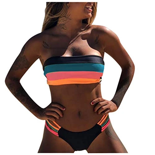 Swimwear Tummy Control Tankini Set with Hot Pants Print Swimsuit Bikini Sporty Swimsuit Push-Ups Women Bikini Set Swimwear Coloured Padded Bra Lines Swimsuit Set Checked Shirt Men Red, blue, L