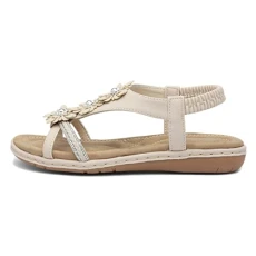 Sylvie Womens Cream Diamante Sandal - Size 5 UK - Off-White Sylvie Womens Cream Diamante Sandal - Size 5 UK - Off-White