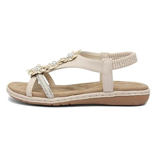 Sylvie Womens Cream Diamante Sandal - Size 5 UK - Off-White