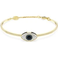 Symbolica Gold Blue Crystal Evil Eye Bangle Bracelet